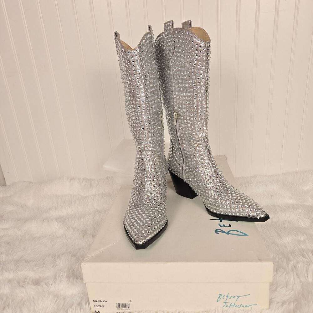 Women's Betsey Johnson Randy Western Cowboy Boots W8.5 - Picture 6 of 13